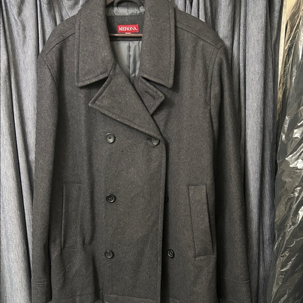 Merona Charcoal Double-Breasted Coat